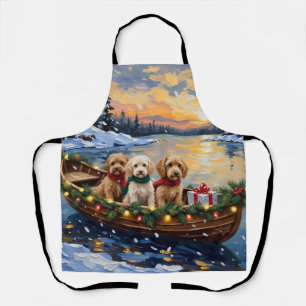Delantal Navidad de Cockapoo en Barco