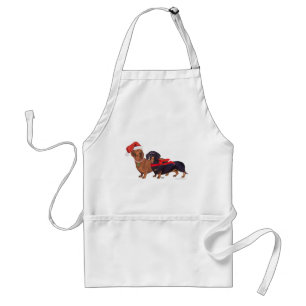 Delantal Navidad de Dachshunds