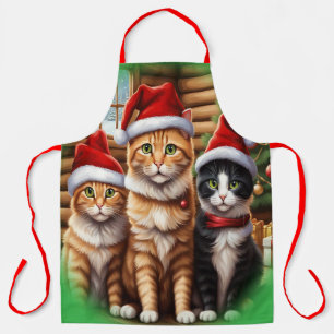 Delantal Navidad de gatitos lindos