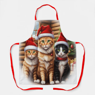 Delantal Navidad de gatitos lindos