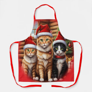 Delantal Navidad de Gatitos Lindos