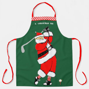 Delantal Navidad divertida de golf