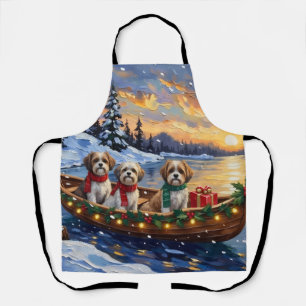 Delantal Navidad en Barco Malti Tzu Fiesta