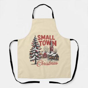Delantal Navidad en pequeño pueblo familia de granjeros cou