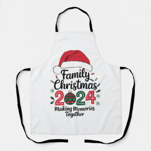 Delantal Navidad Familiar 2024 Creando Recuerdos Juntos