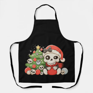 Delantal Navidad Gótico Cute Esqueleto Calavera Fiesta