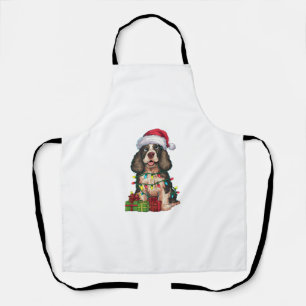 Delantal Navidad iluminando Santa Hat Perro Malamute Alaska