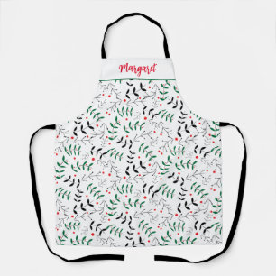 Delantal Navidad Retro Bayas del Bosque Personalizadas