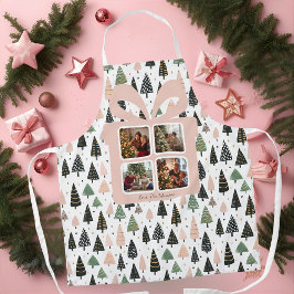 Delantal Navidad Rosa Moderna Personalizada 