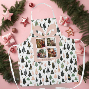 Delantal Navidad Rosa Moderna Personalizada