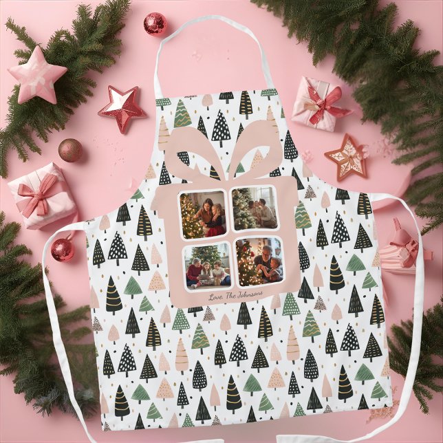 Delantal Navidad Rosa Moderna Personalizada  (Subido por el creador)