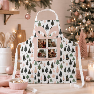 Delantal Navidad Rosa Moderna Personalizada