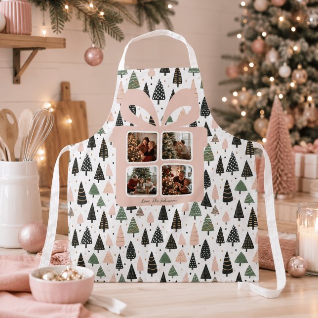 Delantal Navidad Rosa Moderna Personalizada  (Subido por el creador)