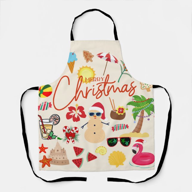 Delantal Navidad Tropical (Anverso)