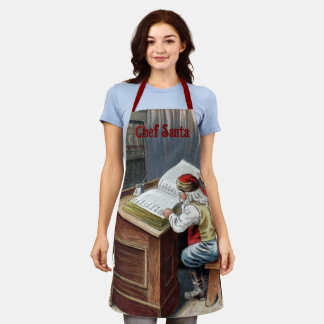 Delantal Navidad Vintage, San Nicolás Niños Buenos o Malos 