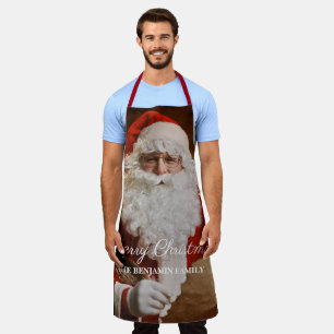 Delantal Navidad vintage Santa Claus Jolly Personaliza