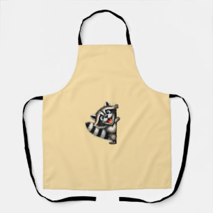 Delantal Navidades Adorables del Raccoon Peek - Delicioso G