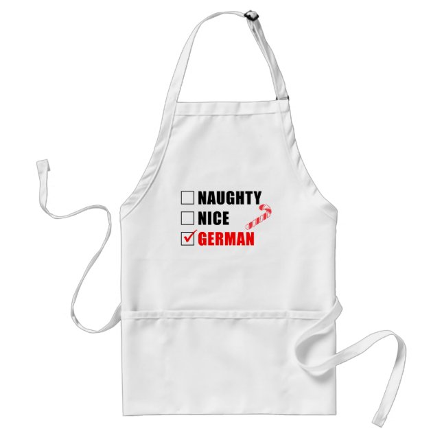 Delantal Navidades alemanes de Niza traviesos diseñan Apron (Frente)