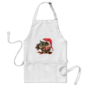 Delantal Navidades Apron Baby Owl con regalos