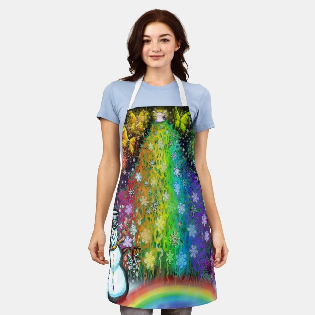 Delantal Navidades Apron Fiesta arcoiris mágico (Gastado)