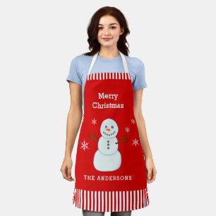 Delantal Navidades Apron, Personalizado Rojo y Hombre de Ni