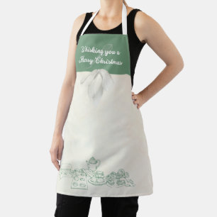 Delantal Navidades Apron -"Whisking you a Merry Christmas"