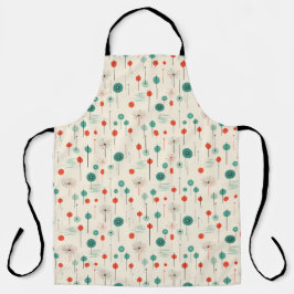 Delantal Navidades atómicos rojos y verdes cocinan el aproo