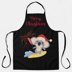 Delantal Navidades australianos adoran el diseño de surf de
