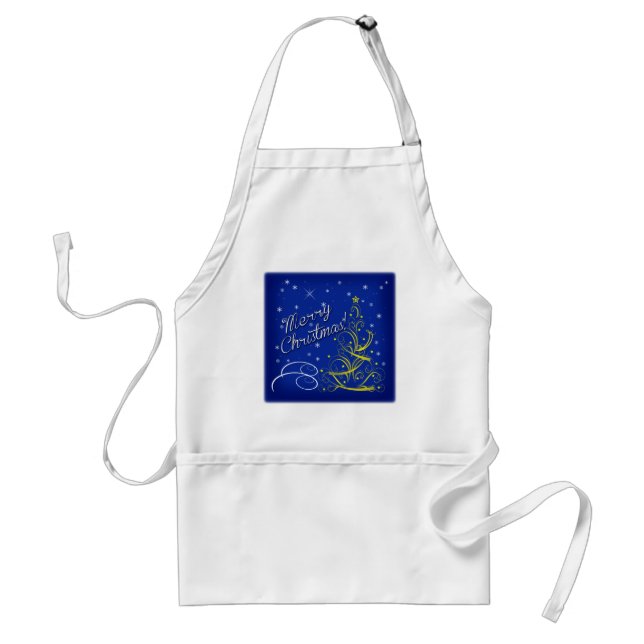 Delantal Navidades azules (Frente)