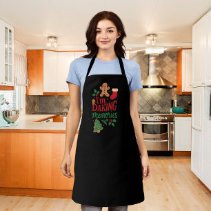 Delantal Navidades Baking Recuerdos negros