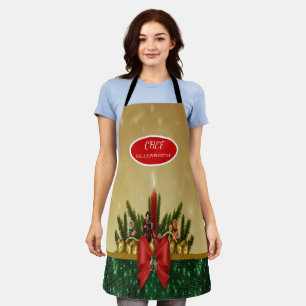 Delantal Navidades Balls Branches Holiday