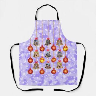Delantal Navidades Bell & Ball Ornaments 6 Photo L-Purple A