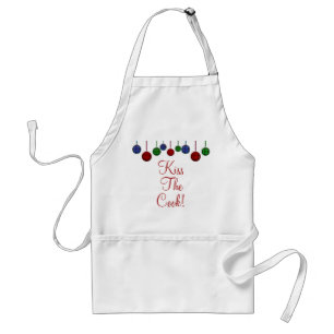 Delantal Navidades "¡Besa Al Coco! Patrón de relleno de búf