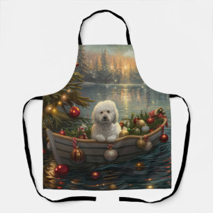 Delantal Navidades Bichon Frise Voyage festivo