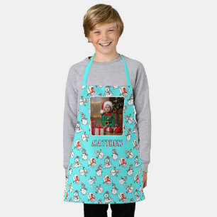 Delantal Navidades blancos niños Snowman foto de Aqua