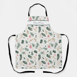 Delantal Navidades botánicos singulares