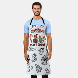 Delantal Navidades calorías no cuentan Apron