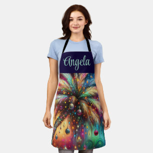 Delantal Navidades caprichosos Palm Tree Tropical Beach Viv