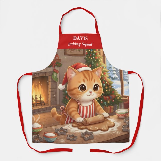 Delantal Navidades Cat Holiday Baking Apron (Anverso)