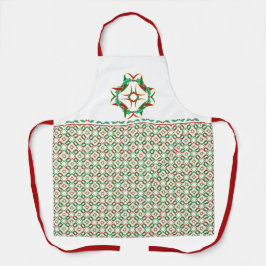 Delantal Navidades celtas Holly Wreath Pattern