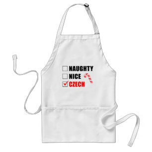 Delantal Navidades checos de Ntrina Niza diseñan Apron Adul
