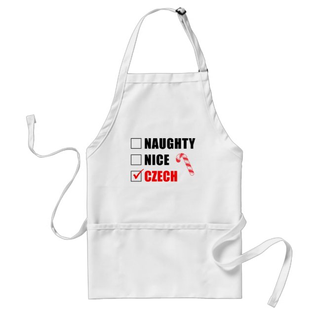 Delantal Navidades checos de Ntrina Niza diseñan Apron Adul (Frente)