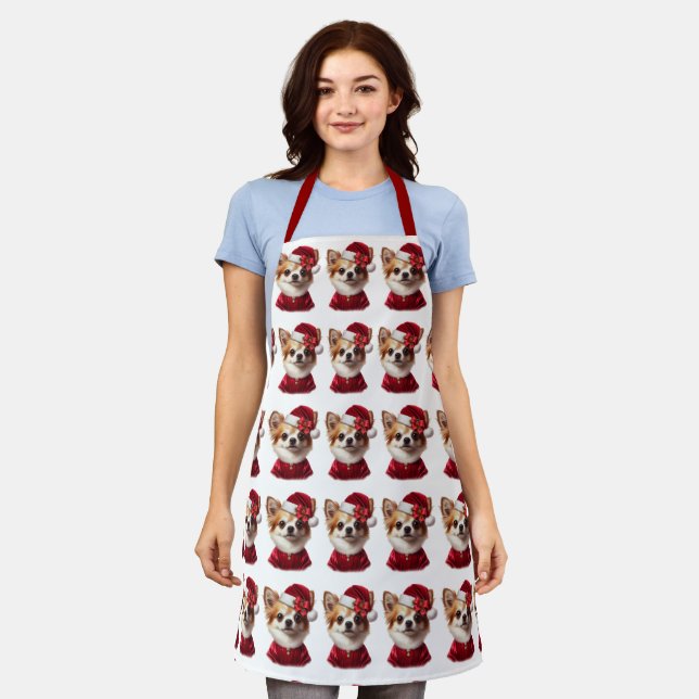 Delantal Navidades Chihuahua Santa Apron (Gastado)