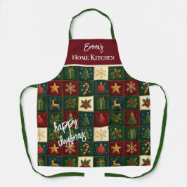 Delantal Navidades clásicos con motivos festivos