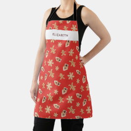 Delantal Navidades cocinan haciendo Personalizado de feriad