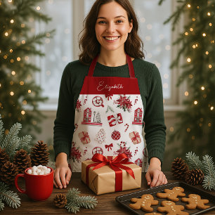 Delantal Navidades Cookie Matando Apron Familiar