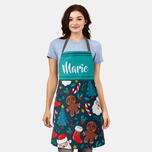 Delantal Navidades Cookies Cuidan Patrón De Festividad Con  (Gastado)