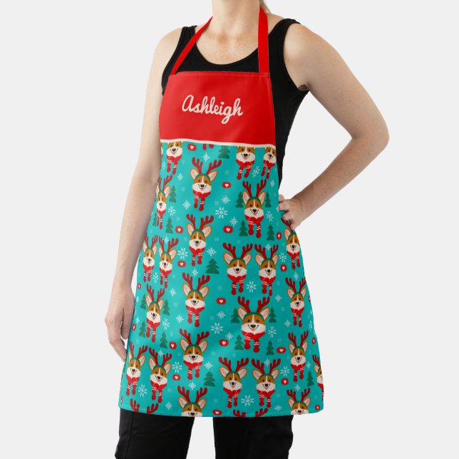 Delantal Navidades Corgi Apron (in situ)