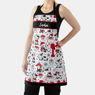 Delantal Navidades cortos Cow Bull