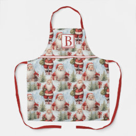 Delantal Navidades de acuarela Santa Claus 3 -